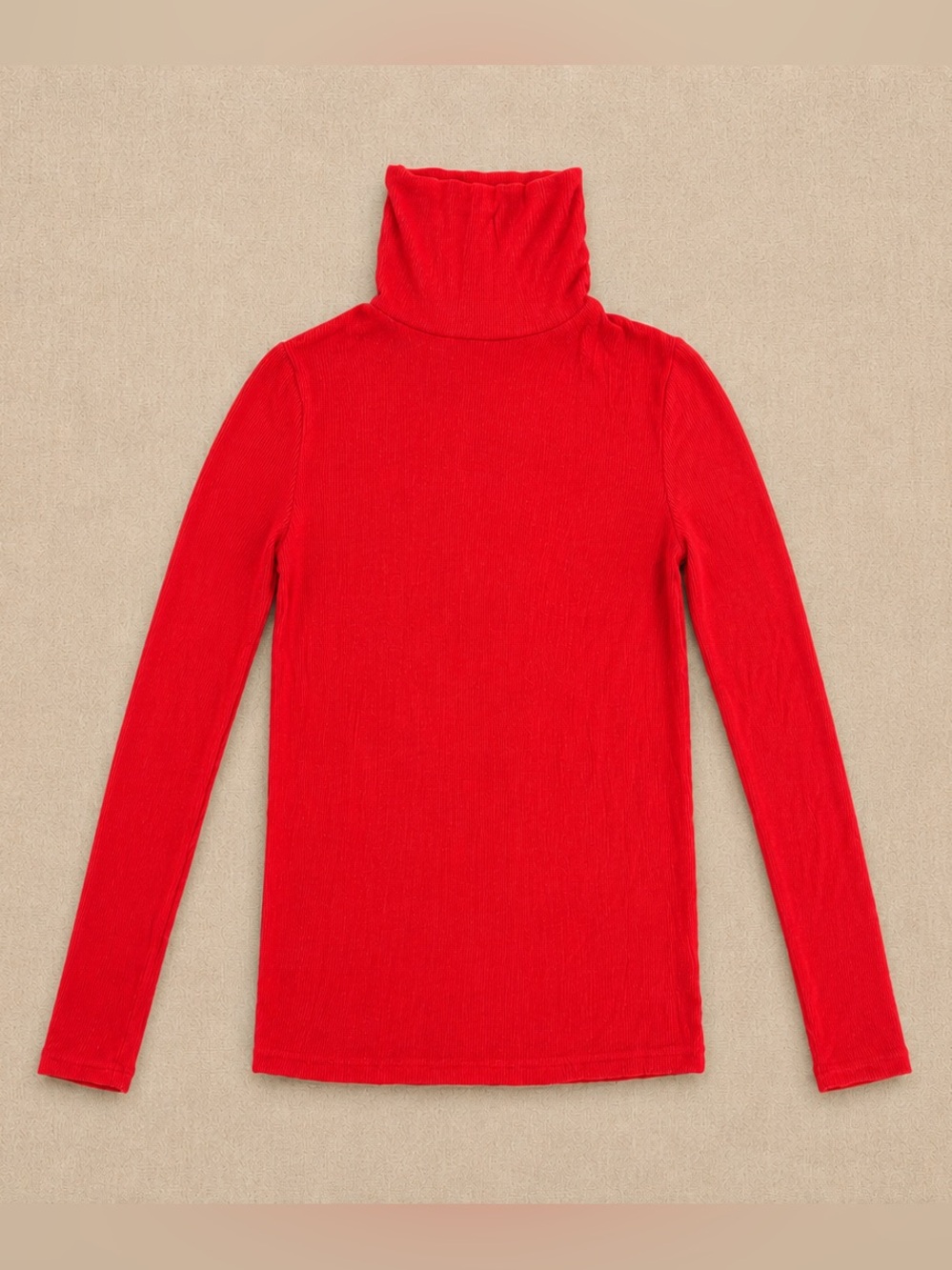 Aerie Real Soft Ribbed Turtleneck Top | Bright Red | XS